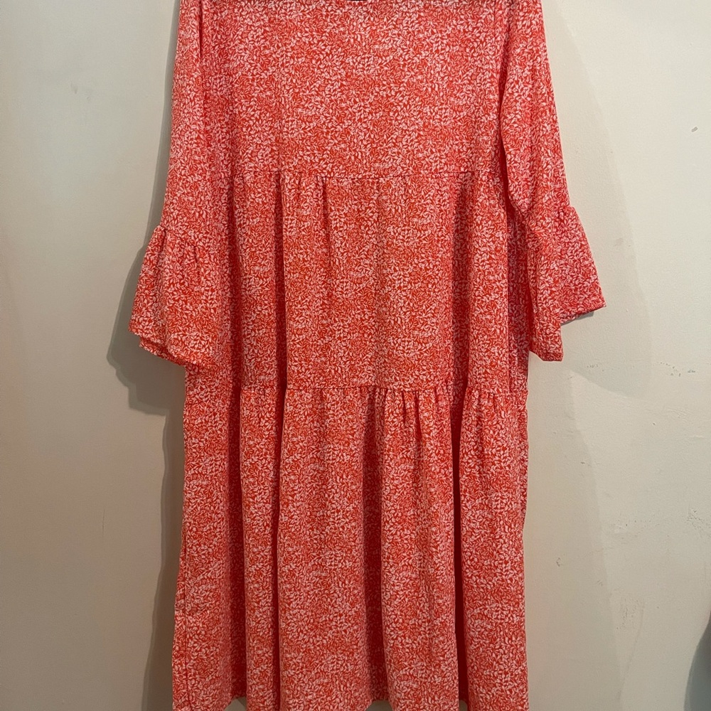NWT Oversized Tiered Babydoll Midi Dress